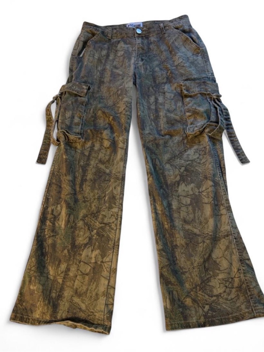Disclosure Wide Leg Cargo Pants in Olive Green